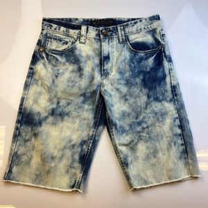 Level 7 bleach dye jean shorts for men r53-4